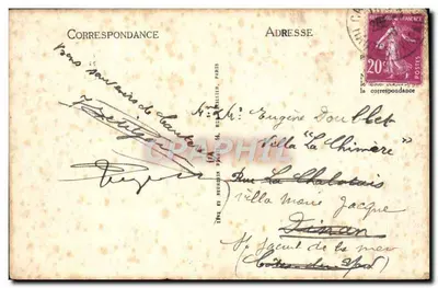 Env. de Cauterets — La Raillière, Fonte mãe do Mauhourat — Editor LL. n°77 — Verso