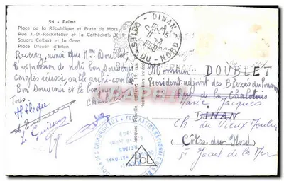 Reims — widok panoramiczny w czterech fragmentach — POLY — Rewers