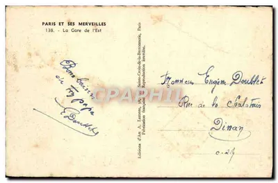 Paris - A Estação da Leste — Edições A. Leconte, n°138 — Verso
