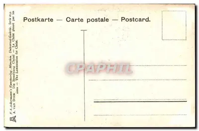 A Lamentação de Cristo — pintura de Antoine van Dyck — editor F.A. Ackermann, série 214 — Verso