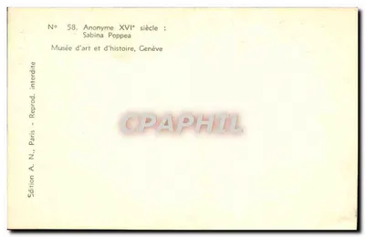 Sabina Poppea — Busto — Szkoła Francuska, rzeźbiarz Jean Baquet, n° 58 — Rewers