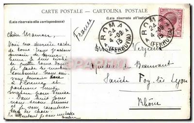 Jeanne d'Arc — scène de la béatification — éditeur Bartolini, dip. n° 1909 — Rewers