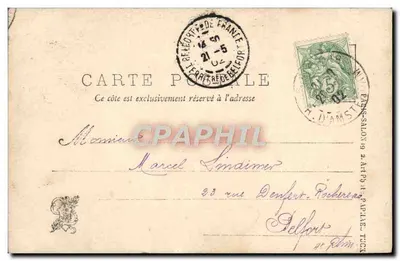 Donna e vacca vicino a uno stagno — Salon 1902 — Albert Thomas, pannello decorativo — Verso
