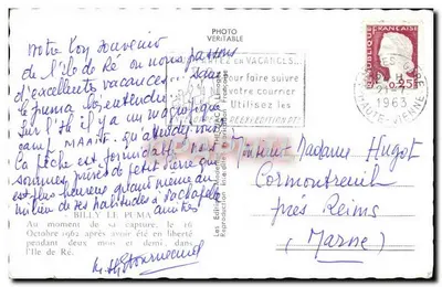 Puma em uma árvore — captura na Ilha de Ré — editor Théoiac — Verso