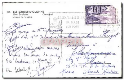 Les Sables-d'Olonne — Kobieta przed Kasynem — Wydawca — Rewers