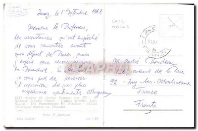Biserica Sf. Nicolae Domnesc — Igreja Princiral São Nicolau — Iași — Editor: Arta Grafică, n° 1.50 — Verso