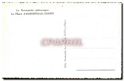 O Farol de Auderville-Goury — A Normandia pitoresca — Editor Le Gubey, St-Pierre-Eglise — Verso