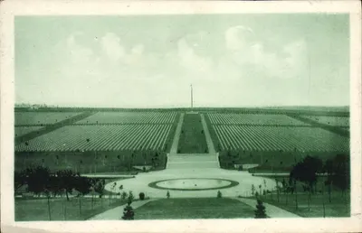 Cemitério Americano Meuse-Argonne — Vista geral (14 095 túmulos) — Carte postale
