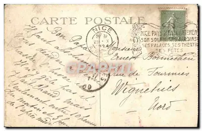 Nice — A entrada do Porto e o Mont-Boron — editor não identificado, n° 46 — Verso