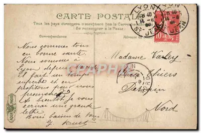Vista da Catedral Notre-Dame de Lyon — editor Chocolat Célestin, n° 10 — Verso