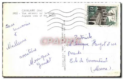 Cavalaire-sur-Mer — Vista aérea da praia — Edições de Arte 'Guy' — Verso