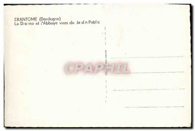Érantome (Dordogne) — La Dronne i Abpia widziane z Ogrodu Publicznego — Côme & Imp. Macon — Rewers