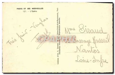 O Ópera - Paris e suas maravilhas 121 — Éditions A. Leconte, Paris — Verso