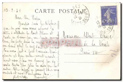 Chamonix-Mont-Blanc — Teleferyk Plan-Praz i szczyty — Gay-Coutier, fot. n°255 — Rewers