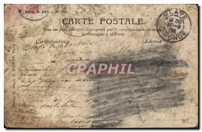 Danseuse Christiane — en costume de scène — éditée par Sazerac Paris — Verso