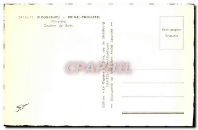 La Cigogne — Tramonto — Edizioni La Cigogne, Nantes — Verso