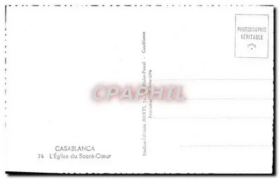 Kościół Świętego Serca — Casablanca — Wydawnictwo MARTI, 74 — Rewers