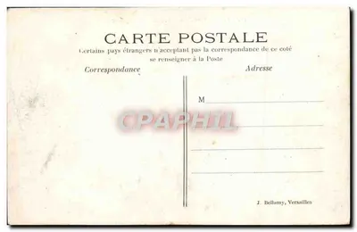 Parque de Versailles — O Bassin de Netuno — J. Bellamy, Versailles — Verso