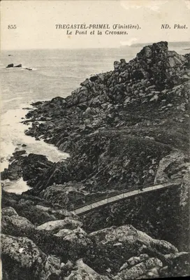Tregastel-Primel (Finistère) — O Ponte e as Crevasses — ND. Fot. n°855