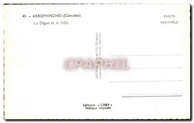 Arromanches (Calvados) — A Digue e o Môle — Edições Caby — Verso