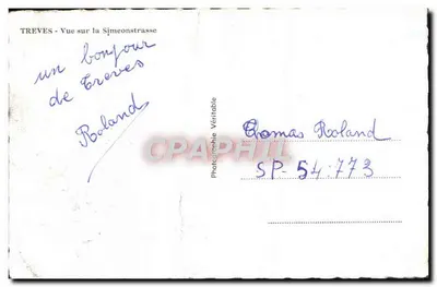 TREVES - Widok na Simeonstrasse — fotografia Thomasa Rolanda — seria SP-54:773 — Rewers