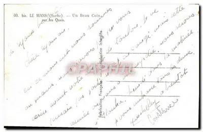 Le Mans (Sarthe) — Piękny kąt nad brzegiem — ADOL — Rewers