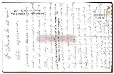 Ajaccio (Korsyka) — Ogólny widok hydroelektrycznej elektrowni — Éditions d'Art, Paryż — Rewers