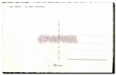 Orán — La Estación Marítima — C.A.P. París — Reverso