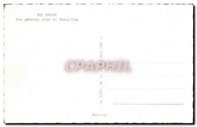Oran — Pejzaż ogólny z Santa-Cruz — C.A.P. Paris — Rewers