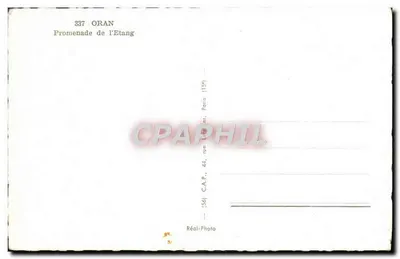 Oran — Promenade de l'Etang — Réal-Photo, n°337 — Reverso