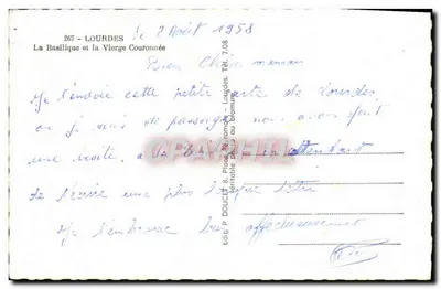 Lourdes — Bazylika i Najświętsza Panna Królowa — Edityx — Rewers