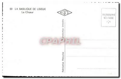 A Basílica de Lisieux — O Coro — Editor BSL — Verso