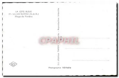 Côte Bleue — Plaża Verdon — Wydawnictwo Tardy — Rewers