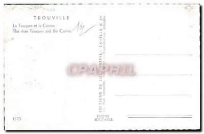 Touques e o Casino — vista do porto — Éditions de Luxe Lavelle & Cie, n°1323 — Verso