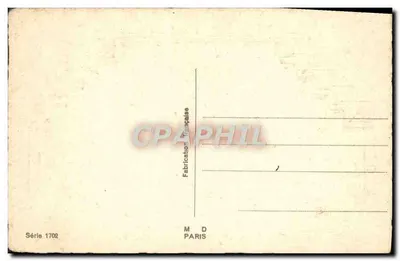 Zamieczony wioska — kartka życzeń — Wyrobowana we Francji, seria 1702 — Rewers