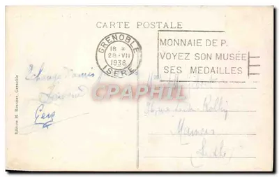 Grenoble - I Forti e i Ponti sull'Isère — Edizione M. Boucquet, Grenoble, n°36 — Verso