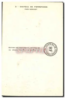 Zamek w Pierrefonds — Strona północno-wschodnia — Wydawnictwo Zabytków — Rewers