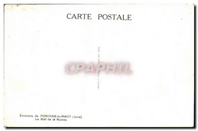 Le Bief de la Ruines — Okolice FONCINE-le-HAUT (Jura) — Rewers