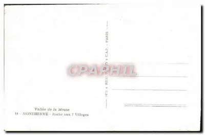Roche aux 7 Villages — Vale da Meuse — editor REALPOTO C.A.P. PARIS — Verso