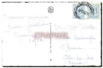 Brukselka Dom Królewski — wydawca Brumurite nr 21 — Rewers