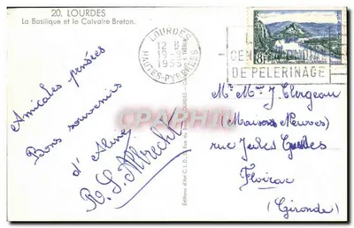 Lourdes — A Basílica e o Calvário Bretão — Edições de Arte C.L.D. — Verso