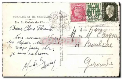 A Galeria dos Espelhos — Versailles — Éditions d'Art Guy — Verso