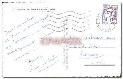Bagnoles-de-l'Orne — De Toren van Bonvouloir — Éditions R. Gallois — Achterkant