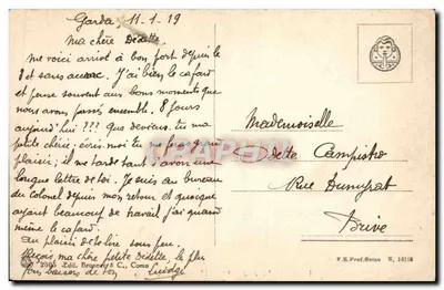 Ilha Garda e Monte Baldo — Lago di Garda — V.H. Prof. Como N. 16118 — Verso