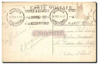 Lourdes — O Castelo-forte e as montanhas — editor não identificado, n° 94 — Verso
