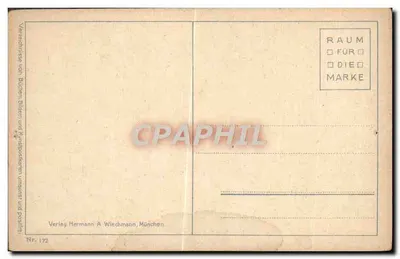 Paisagem alpina — florestas e montanhas — A. Ruppe, n° 172 — Verso