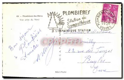 Plombières-les-Bains — Widok z Północy — Réal-Photo — Rewers