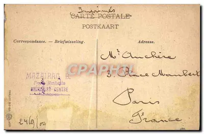 Bruxelas — Escada monumental no Palácio de Justiça — editor Mazairac, Bruxelas-Centro — Verso