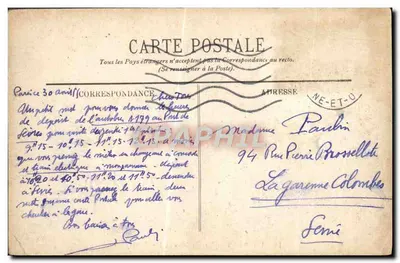 Lourdes — Het Kasteel en de bergen — I.N.P. n°13 — Achterkant