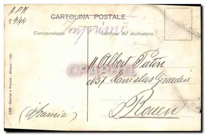 Milano — Szczegółowy widok katedry — Garzini & Pozzini, nr 7379 — Rewers